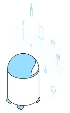 Image of DX, AI Robot Stockillustratie