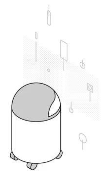 Image of DX, AI Robot Stockillustratie