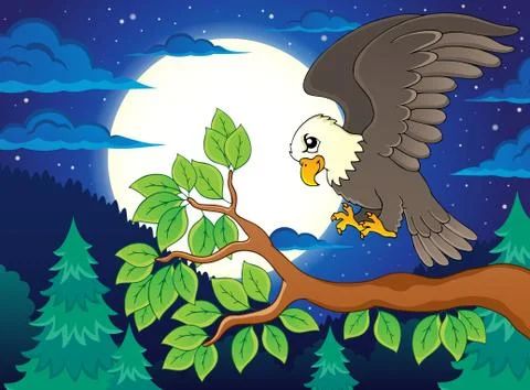 Image with eagle theme - eps10 vector illustration. Stock Illustration