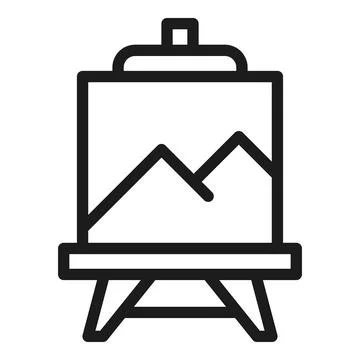 Image easel icon outline vector. Edit tool Stockillustratie