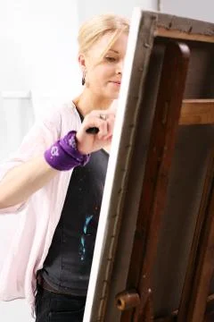 The image on the easel Stock-Fotos