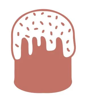 Image of an easter cupcake with a sweet scattering. イラスト素材