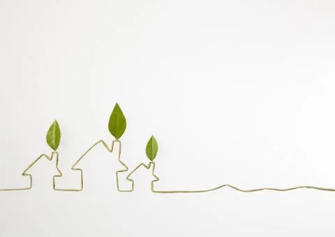 Image of eco houses Stock Photos