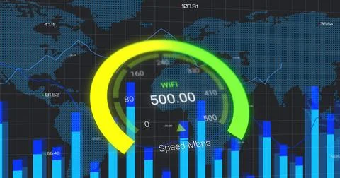 Image of eco icon and data processing over world map Foto stock