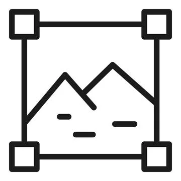 Image edit icon outline vector. Tool stroke Illustrazione stock