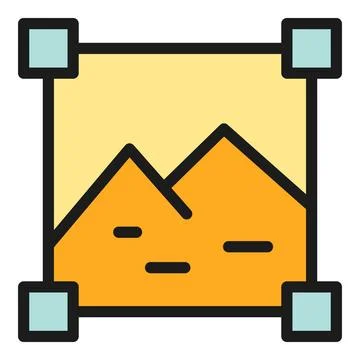 Image edit icon vector flat Illustrazione stock