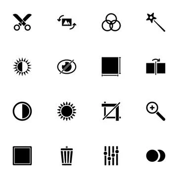 Image Editing icon - Expand to any size - Change to any colour. Perfect Flat  Stock Illustration