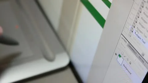 Image editing with Pen tablet Video stock 11262228