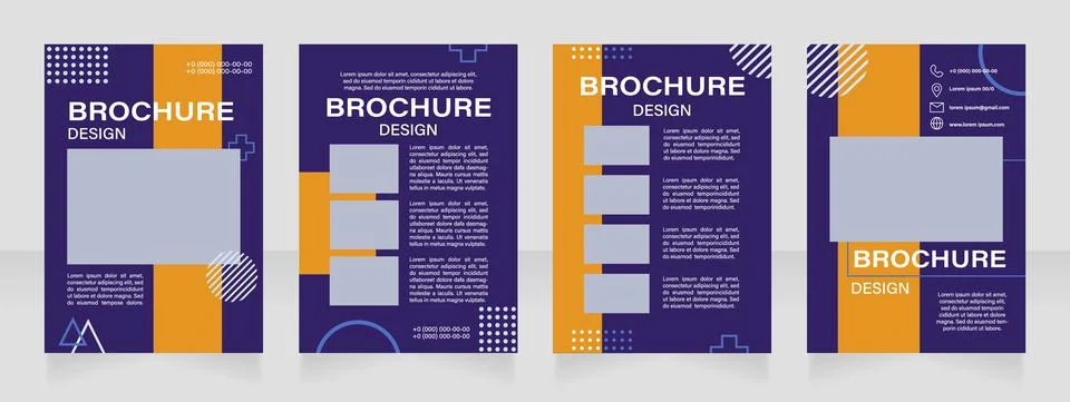 Image editing software tutorial blank brochure layout design Stock Illustration