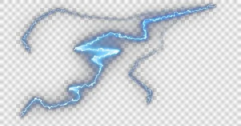 Image of electric blue strikes exploding on white background 스톡 일러스트