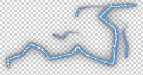 Image of electric blue strikes exploding on white background Stock Illustration