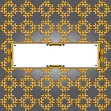 Image of the elements yellow gold color on silver background wit Illustrazione stock