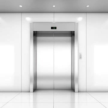 A image of a elevator door Stock Illustration