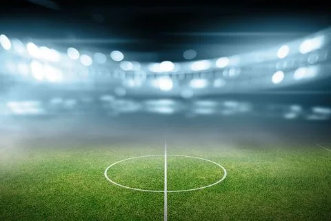 Image of empty football stadium background Illustrazione stock