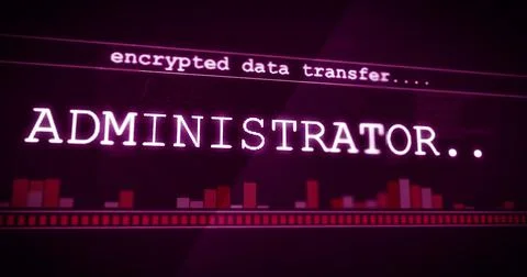 Image of encrypted data transfer flashing digital interface Illustrazione stock
