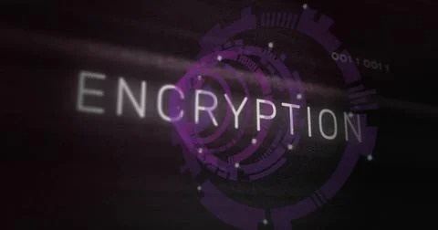 Image of encryption text and data processing over black background Stock Photos