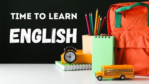 Image for English language day, learning English language concept Stock Photos