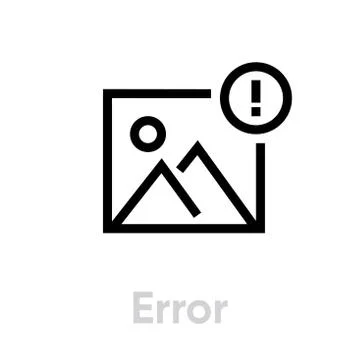 Image Error icon. Editable Vector Outline. Stock Illustration