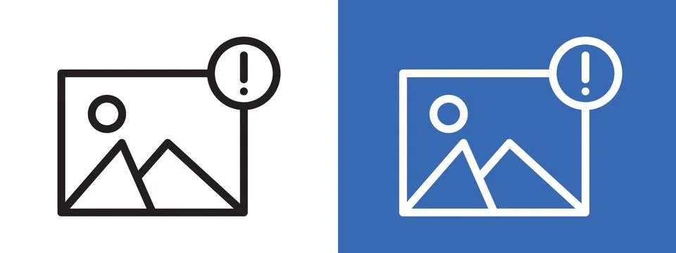 Image Error logo sign set vector outline Stock Illustration