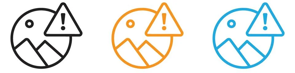 Image Error vector logo set collection for web app ui Stock Illustration