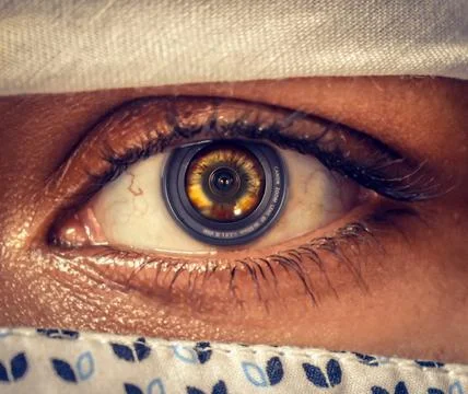 Image of Eye as a camera lens Foto stock
