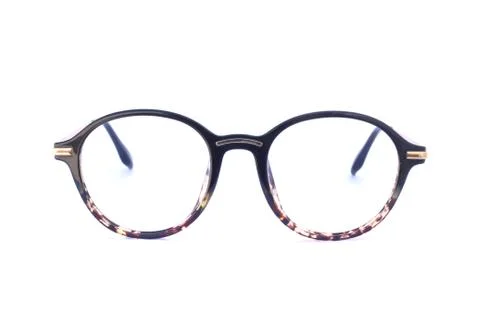 Image of eyeglasses on a white background Stock Photos