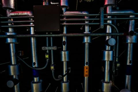 Image of the factory of ceiling pipes Stock Photos