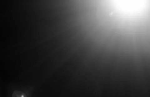 An image of a fairing lens, formed by the reflection of light shining through Stock-Fotos