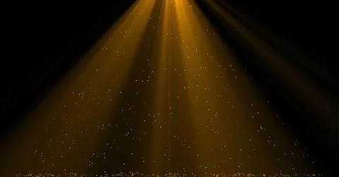 Image of falling confetti and light rays over black background Stock Illustration