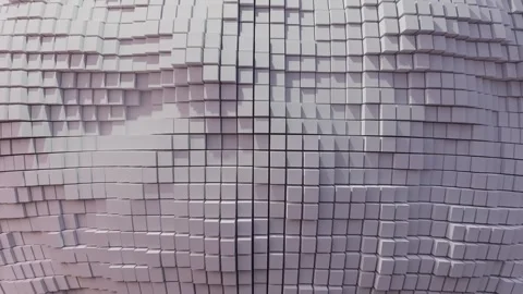 The image features an abstract wave pattern created by numerous stacked rectangu Stock Footage 340237580
