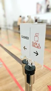 The image features of self- service checkput system in the store Stock Photos