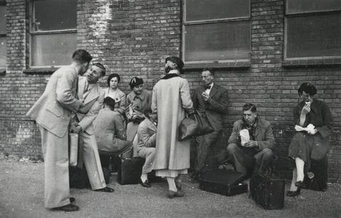 Image of a few pausing members of the Utrechtsche Gymnastiek- en Screen As... Stock Photos