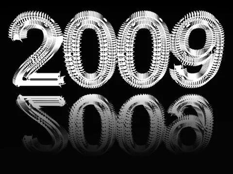 The image of figure 2009. Stock-Illustration