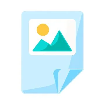Image file document photo picture interface flat icon 库存插图