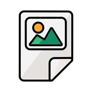 Image file icon symbolizing graphic content, digital media, photo storage 스톡 일러스트