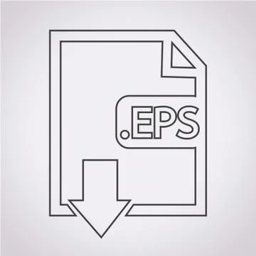 Image File type Format EPS icon Illustrazione stock