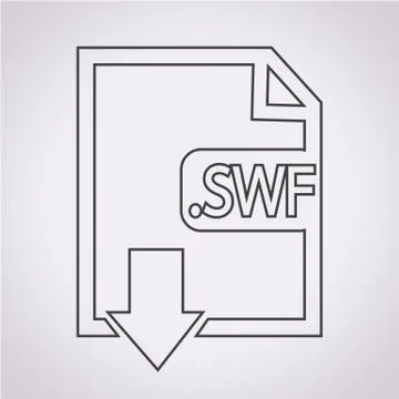 Image File type Format SWF icon Illustrazione stock