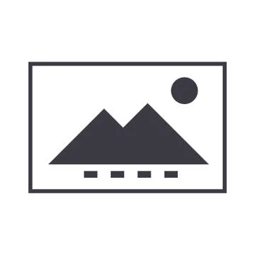 Image file vector line icon, sign, illustration on background, editable strokes 스톡 일러스트