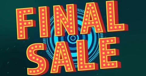 Image of final sale text over circles Stockillustratie