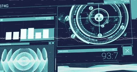 Image of financial data processing and statistics Stock Illustration