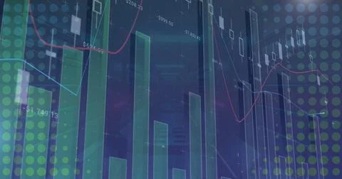 Image of financial data processing and statistics 写真素材