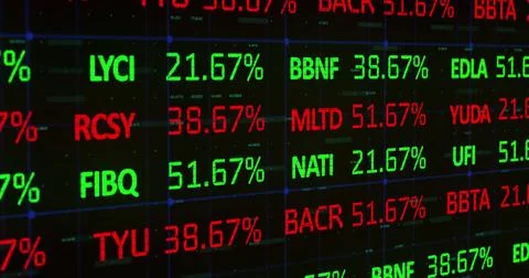 Image of financial data processing and statistics recording 스톡 사진