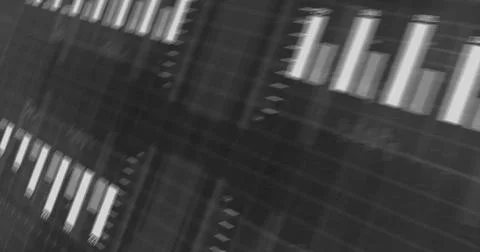 Image of financial data processing on black background 스톡 일러스트