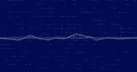 Image of financial data processing on black background Stock Photos