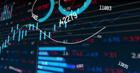 Image of financial data processing Stockillustratie