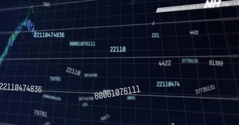 Image of financial data processing over chemical structures イラスト素材