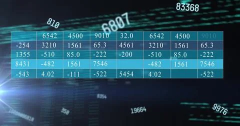 Image of financial data processing over dark background イラスト素材