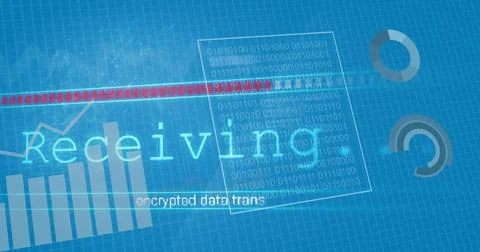Image of financial data processing over grid background Stock Photos