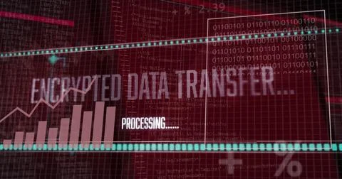 Image of financial data processing over binary coding 스톡 사진