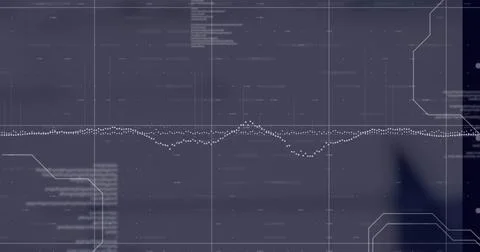 Image of financial data processing over grid Foto stock